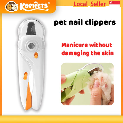 Kopipets Local Seller LED Pet Nail Clipper with Safety Guard&Transparent Case Sharp Safe&Ergonomic