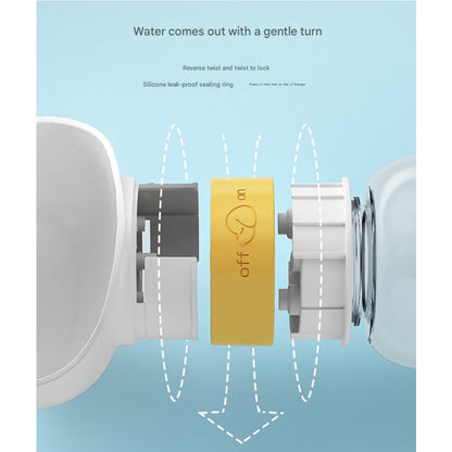 Heat-Resistant Portable Dog Water Bottle - Leakproof Travel Cup for Walking & Outdoor（350ml+200ml Water & Food Feeder）