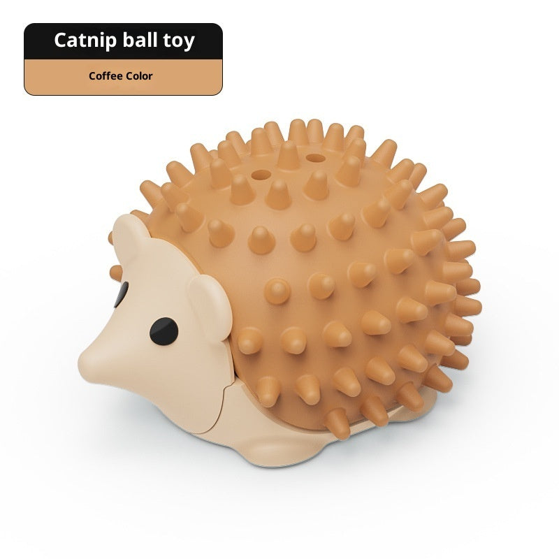 Kopipets Hedgehog Catnip Lick Ball Rotatable & Stickable Cat Toy for Scratching, Teeth Cleaning & Fun
