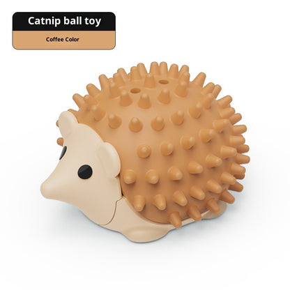 Kopipets Hedgehog Catnip Lick Ball Rotatable & Stickable Cat Toy for Scratching, Teeth Cleaning & Fun