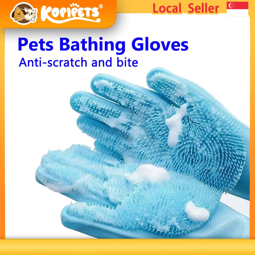 Kopipets Local Seller 33x14.5cm Silicone Pet Bath Gloves Dogs&Cats Massage Soft Waterproof SPA