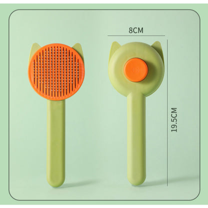 Kopipets Pet Self Cleaning Slicker Brush for Cats & Dogs | Gentle Hair & Fur Deshedding Massage Comb | Remove Loose Hair
