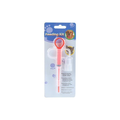 Upgraded Pet Pill Feeder | Dual-Head Push-Type Cat Dog Medicine Dispenser | Dry & Wet Use Pill Syringe Feeder