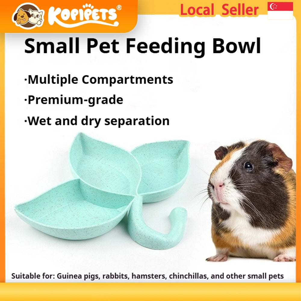 Kopipets New Multi-Grid Hamster Feeding Bowl | Creative Mulberry Leaf Design | Wall-Mount & Stackable