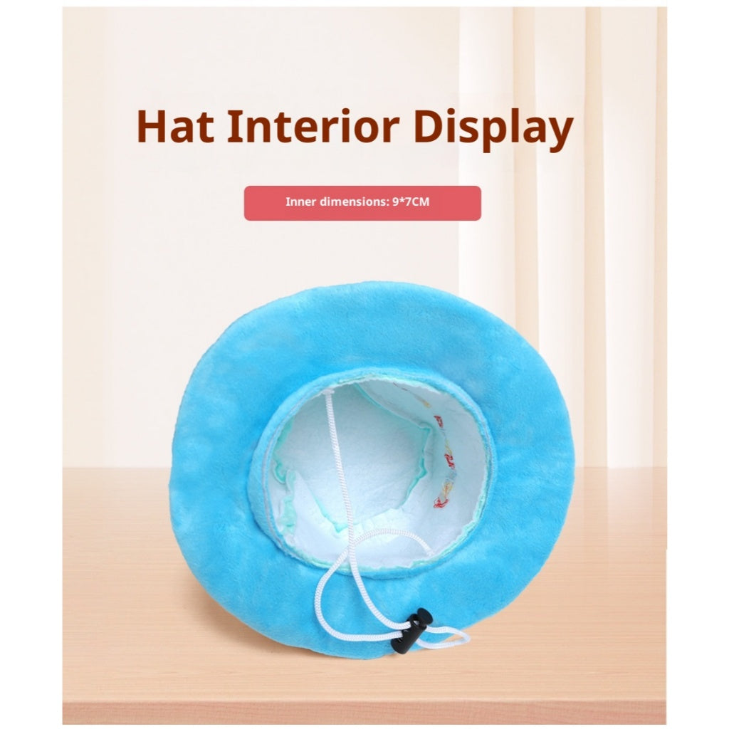 Kopipets Pet Birthday Hat Adjustable Cute Plush Cap for Cats and Dogs Party Decoration Accessories