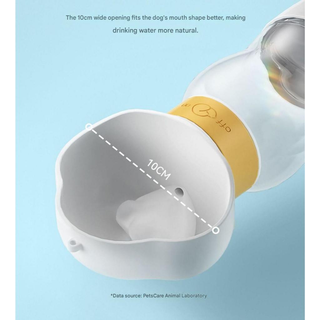 Heat-Resistant Portable Dog Water Bottle - Leakproof Travel Cup for Walking & Outdoor（350ml+200ml Water & Food Feeder）