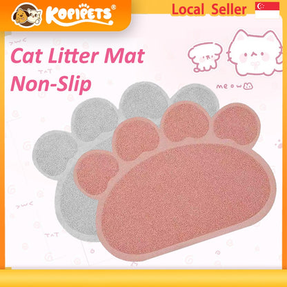 Kopipets Local Seller Paw-Shaped Cat Litter Mat Non-Slip with Built-in Litter Filter Easy Clean&Trap