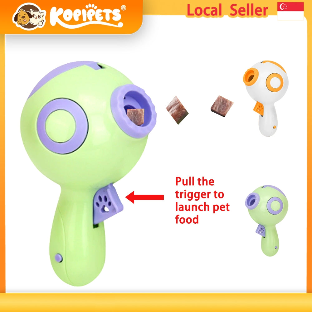 Kopipets Dog Laser Treat Launcher Outdoor Feeding Trainer Toy Infrared Pet Snack Shooter Interactive Feeder