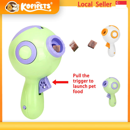 Kopipets Dog Laser Treat Launcher Outdoor Feeding Trainer Toy Infrared Pet Snack Shooter Interactive Feeder