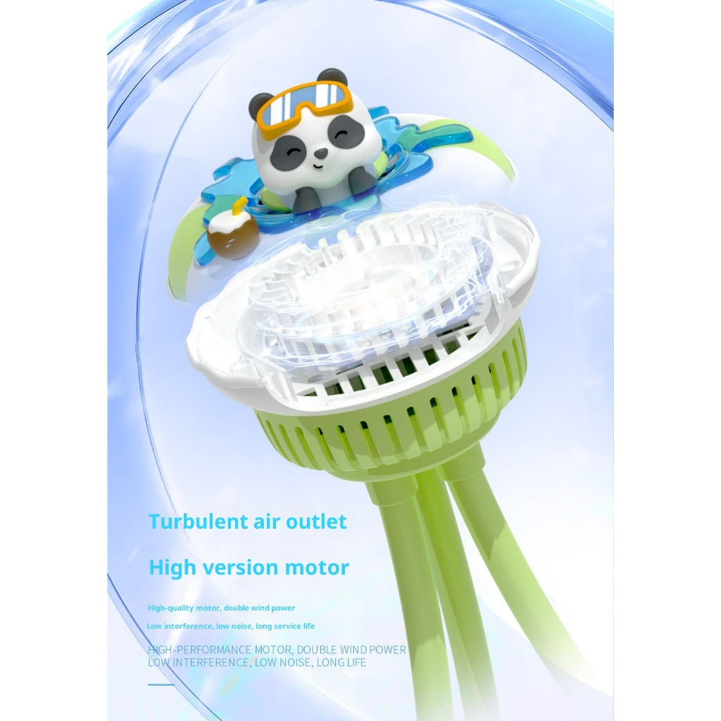 Kopipets Chrimas Gift Cute Octopus USB Baby Stroller Fan Bladeless Quiet 3-Speed Portable Rechargeable Phone Stand Fan