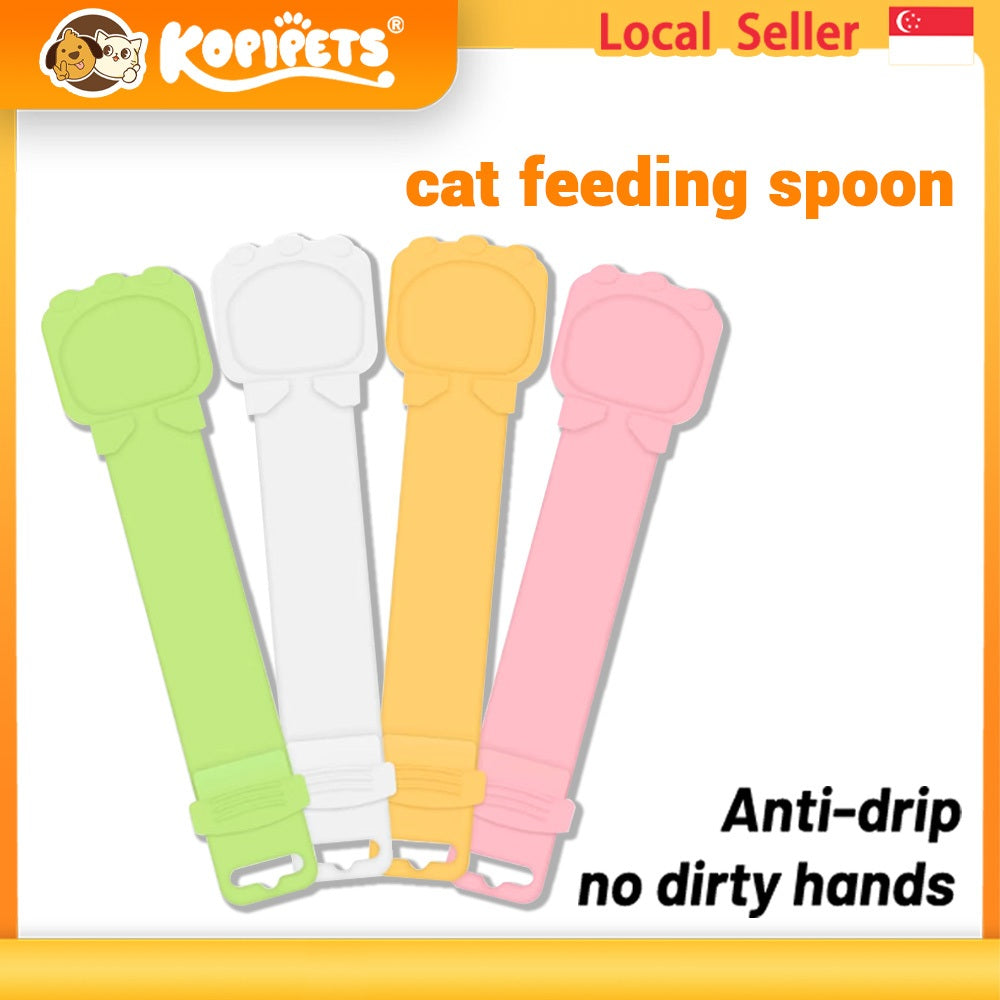 Kopipets Cat Treat Squeeze Feeder - Creamy Paste Dispenser Spoon for Liquid Snacks & Medicine