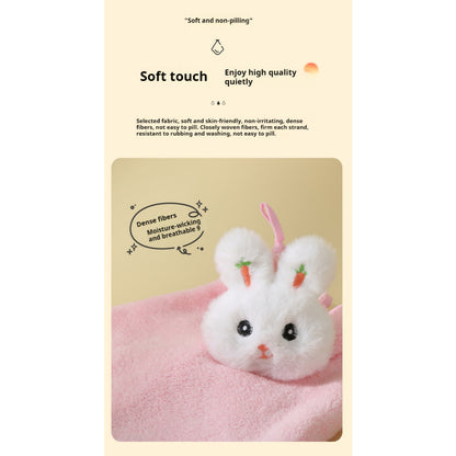 Kopipets - Cute Animal Coral Fleece Hand Towel Hanging Absorbent Washcloth Soft Baby Home Gift Towel Set
