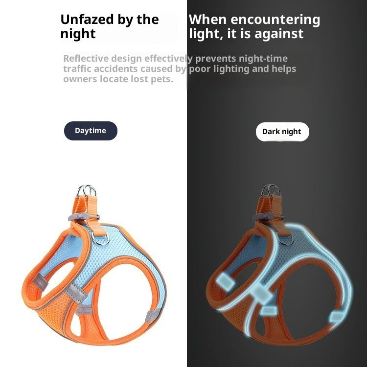 Kopipets Breathable Pet Harness Leash Set | Reflective Adjustable Cat Dog Vest | Lightweight & Anti-Escape