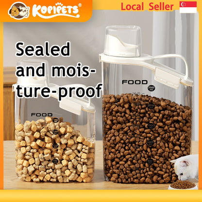 Kopipets Airtight Pet Food Storage Container - Vacuum Sealed for Dog/Cat Dry Food & Treats