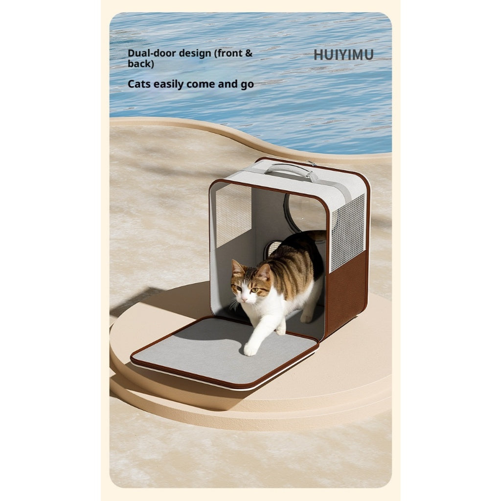 Kopipets Pet Rolling Carrier Backpack Space Capsule Design | Foldable Large-Capacity Trolley Bag