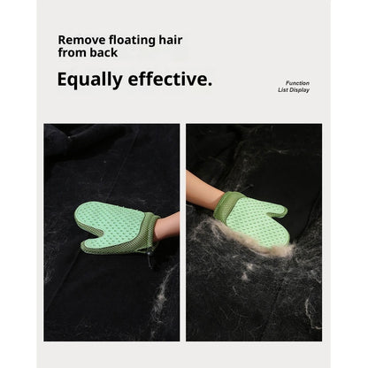 Kopipets Pet Grooming Glove | Double-Sided Rubber Hair Removal & Massage Mitt | Pet Hair Cleaner for Cats, Dog
