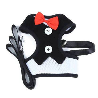 Kopipets Small Dog Harness Leash Set Breathable Adjustable Pet Vest Harness for Cats & Dogs Outdoor Walking