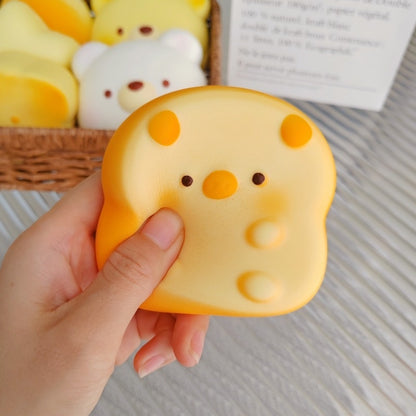 Kopipets - Bread Toast Slow Rebound Squishy Toy Creative Soft Stress Relief Cute Squeeze Toy