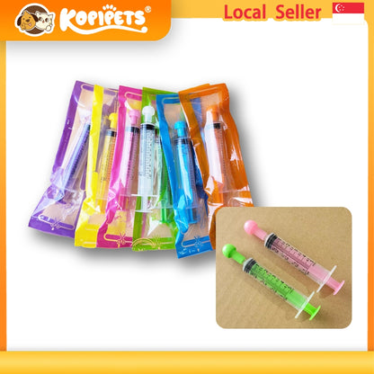 Kopipets Pet Feeding Syringe - Colorful Plastic Medicine Dispenser for Cats/Dogs (5ml/10ml)