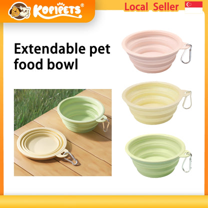 Kopipets Portable Silicone Pet Bowl - Foldable Travel Dog & Cat Food Water Dish for Outdoors