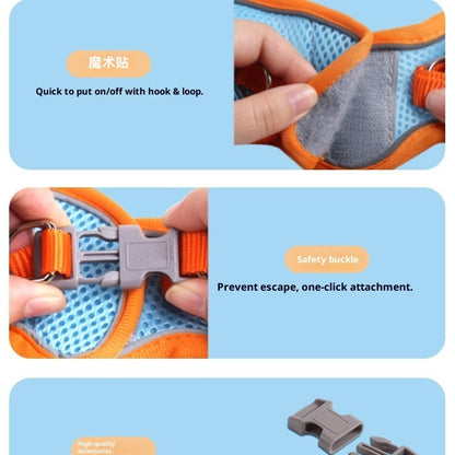 Kopipets Breathable Pet Harness Leash Set | Reflective Adjustable Cat Dog Vest | Lightweight & Anti-Escape