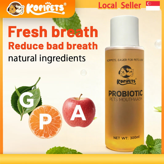 Kopipets Probiotic Mouthwash Water 300ml｜Gently Cleans Oral Cavity, Reduces Bad Breath, Protects Pet Teeth