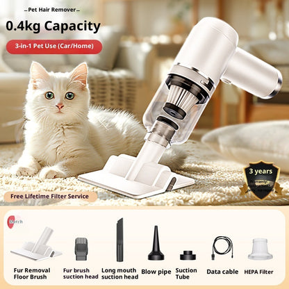 Kopipets Wireless Pet Hair Vacuum Cleaner | Handheld Cat Dog Hair Remover | Silent Powerful Cordless Cleaner