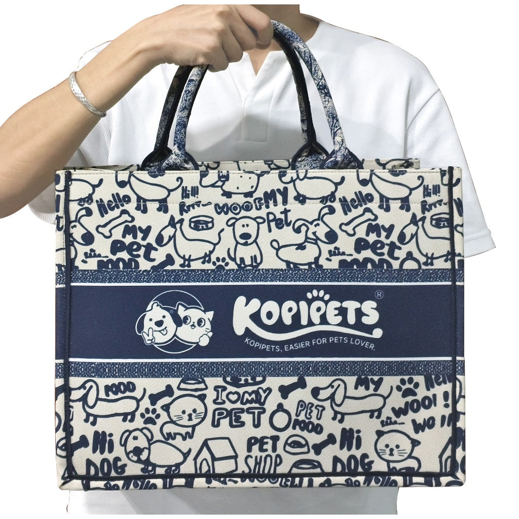 Kopipets Pet gift bag, outdoor storage bag, large capacity fashionable tote bag, pet bag