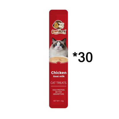 Kopipets 30pcs Value Pack Creamy Cat Treats Cats Love It Tuna|Salmon|Chicken High Protein Halal Certified