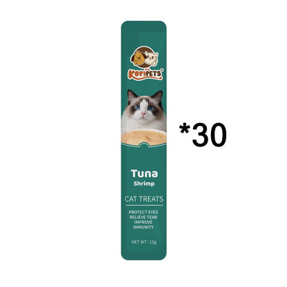 Kopipets 30pcs Value Pack Creamy Cat Treats Cats Love It Tuna|Salmon|Chicken High Protein Halal Certified