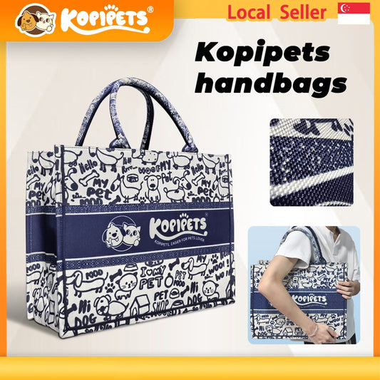 Kopipets Pet gift bag, outdoor storage bag, large capacity fashionable tote bag, pet bag