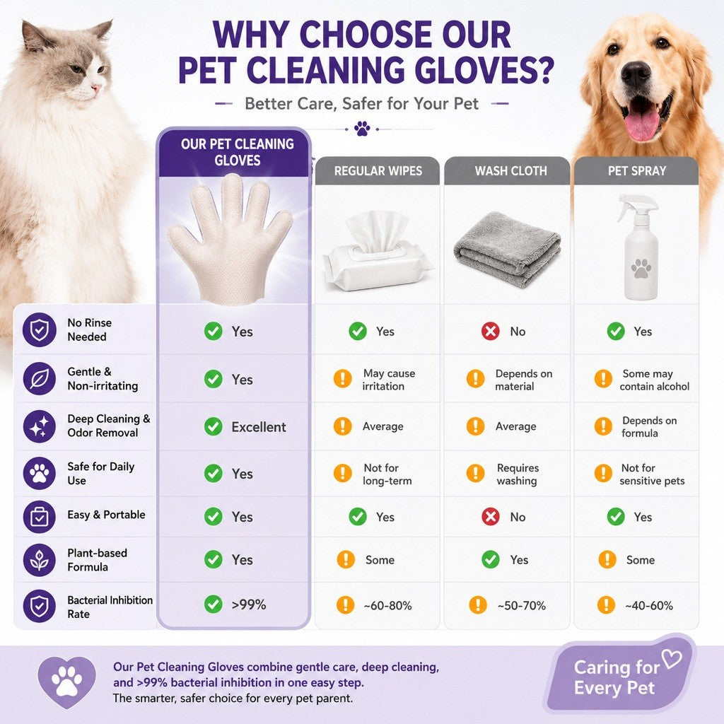 Kopipets Pet Disposable Grooming Mitts Gloves (2pcs)