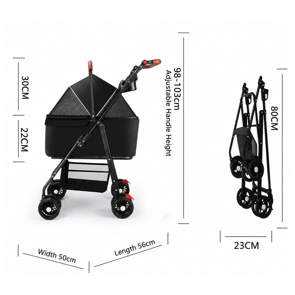 Kopipets 3-in-1 Foldable Pet Stroller