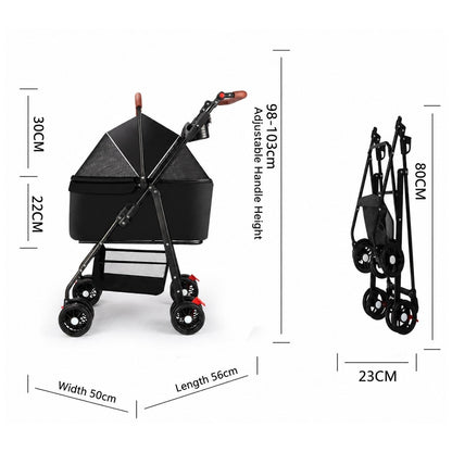 Kopipets 3-in-1 Foldable Pet Stroller