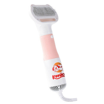 Kopipets 2-in-1 Pet Blow Dry Brush Low Noise Hair Dryer&Comb for Dogs (Poodle/Teddy)&Cats,Anti-Shed