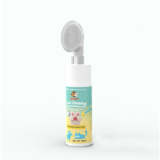 Kopipets 100% Natural Pet Paw Cleaner Foam 150ml Dog Cat Paw Wash Natural Plant Formula 360° Brush