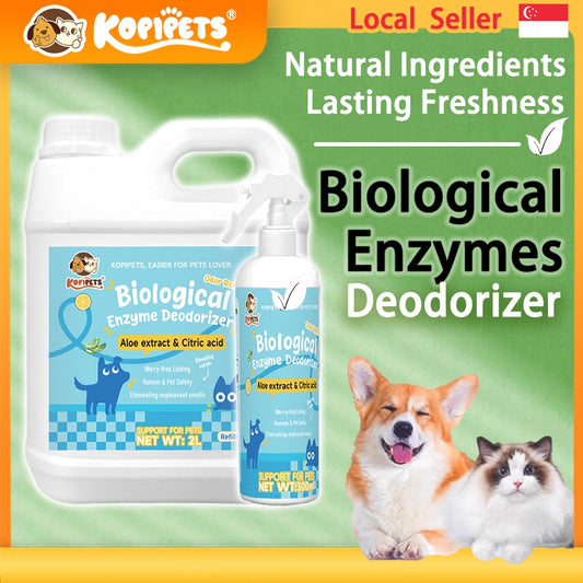 Kopipets Biological Enzyme Deodorizer 300ml｜Natural Enzymes & Aloe, Keeps Pet Areas Fresh