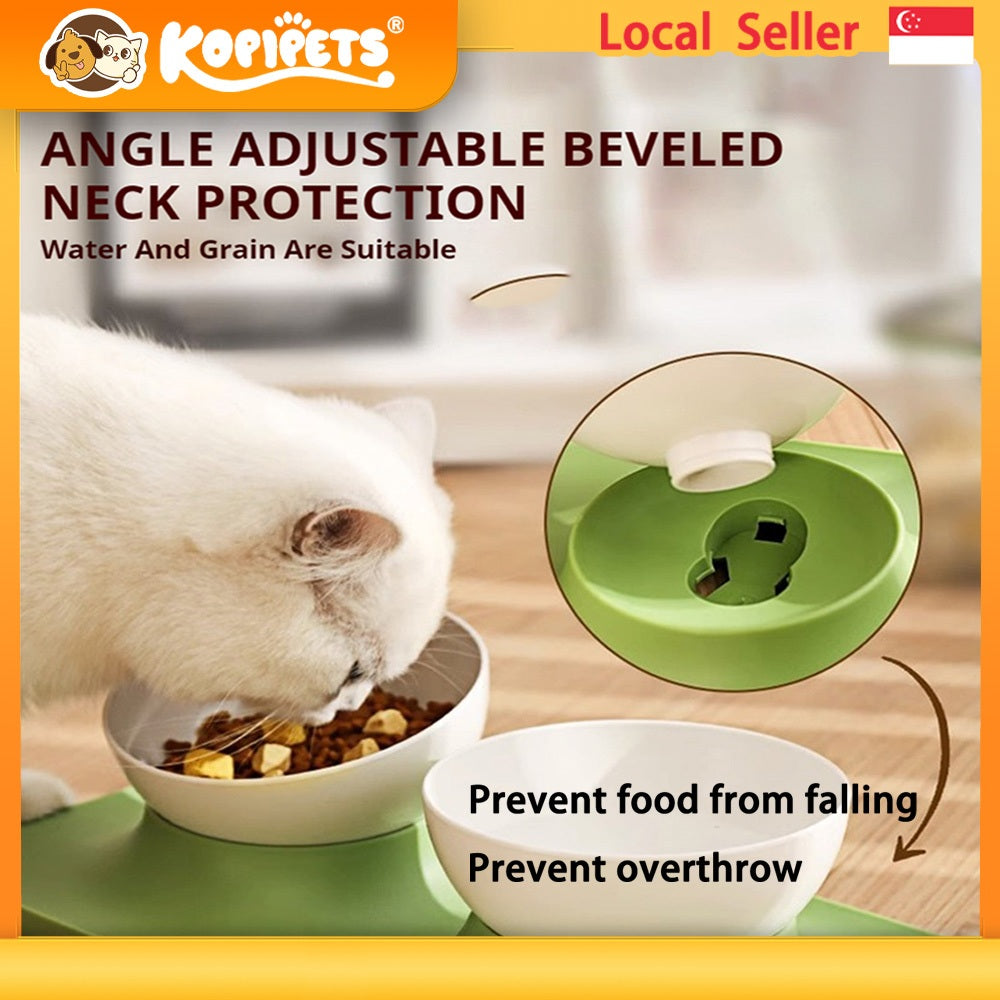 Kopipets Local Seller Secure-Lock Anti-Tip Pet Feeder with Smooth Edges to Prevent Chin Irritation