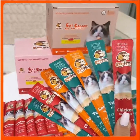 Kopipets Cat Creamy Bar Treats (For 3 Months and Above)｜Tuna / Chicken / Salmon Flavor, Nutritious Wet Food