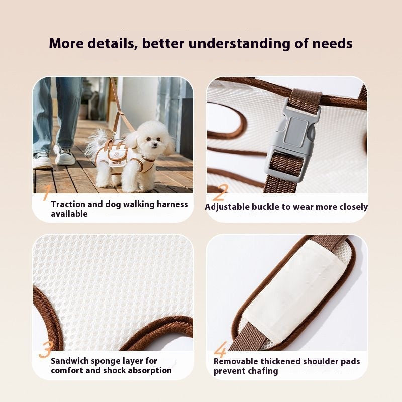 Kopipets Pet outdoor Going out multifunctional bag Backpack handbag Pet Leash Pet clothing.