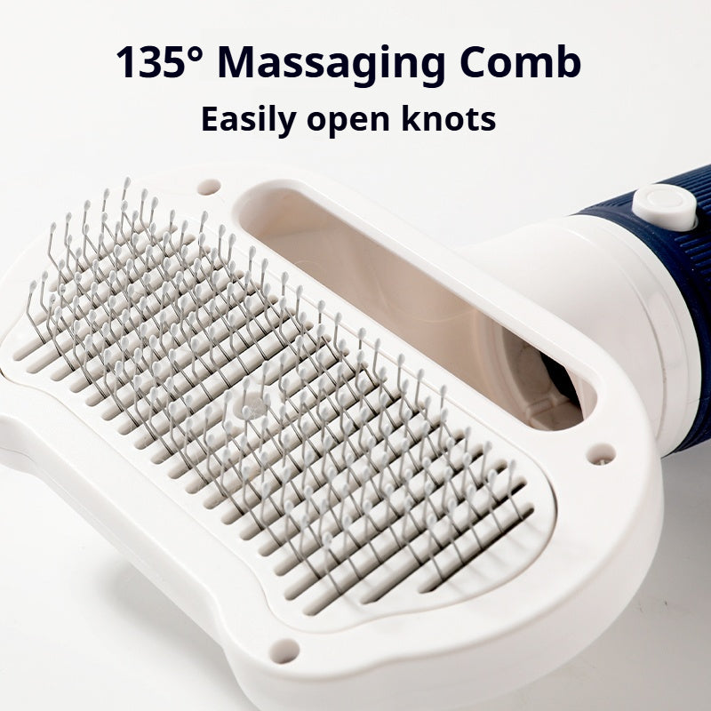 Kopipets 2-in-1 Pet Blow Dry Brush Low Noise Hair Dryer&Comb for Dogs (Poodle/Teddy)&Cats,Anti-Shed