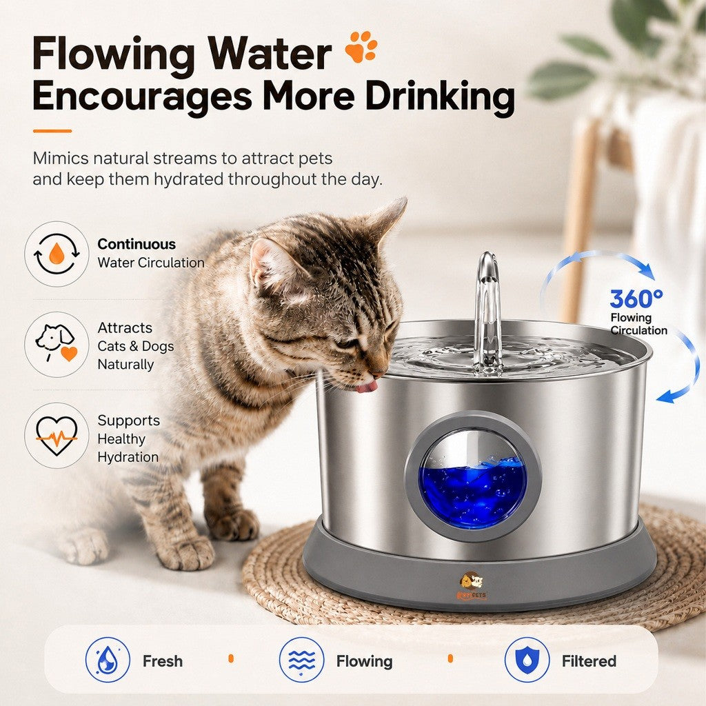Kopipets 4L Wireless Pet Water Fountain