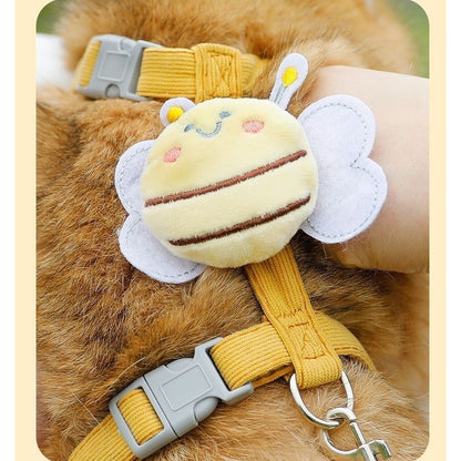 Kopipets Bee-Themed Dog Harness and Leash Set, Adjustable Vest Harness for Walking Small to Medium Breed Dogs