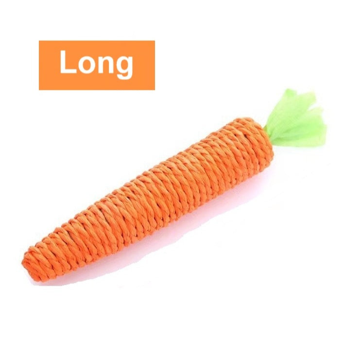 Carrot Cat Chew Toy – Self-Play & Boredom Buster for Kittens | Durable Paper Rope for Scratching, Biting & Teething