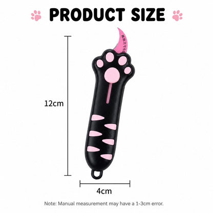 KOPIPETS Cat Paw Box Cutter Retractable Mini Utility Knife Package Opener Keychain Portable Letter Opener