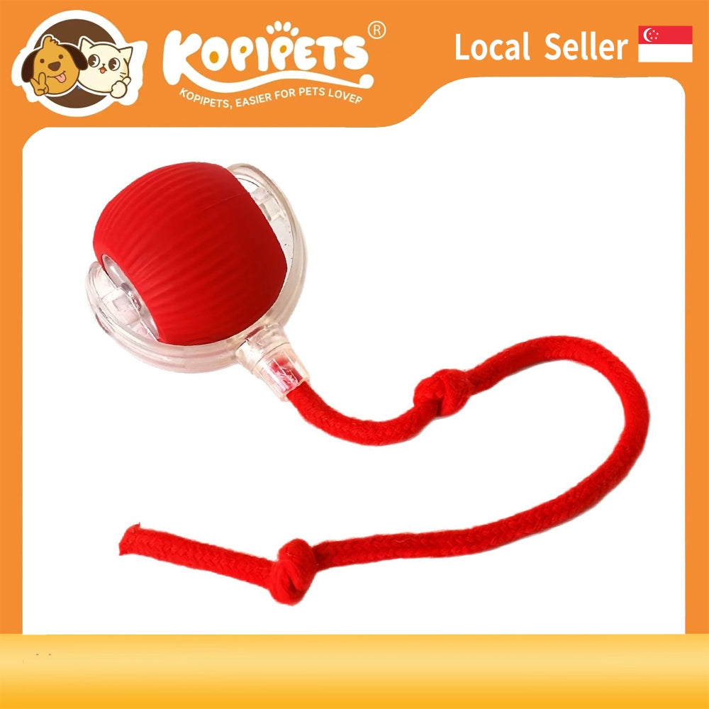 Kopipets Automatic Self-Moving Cat Toy Ball - Smart Interactive Teaser with Flashing Lights & Random Bounce