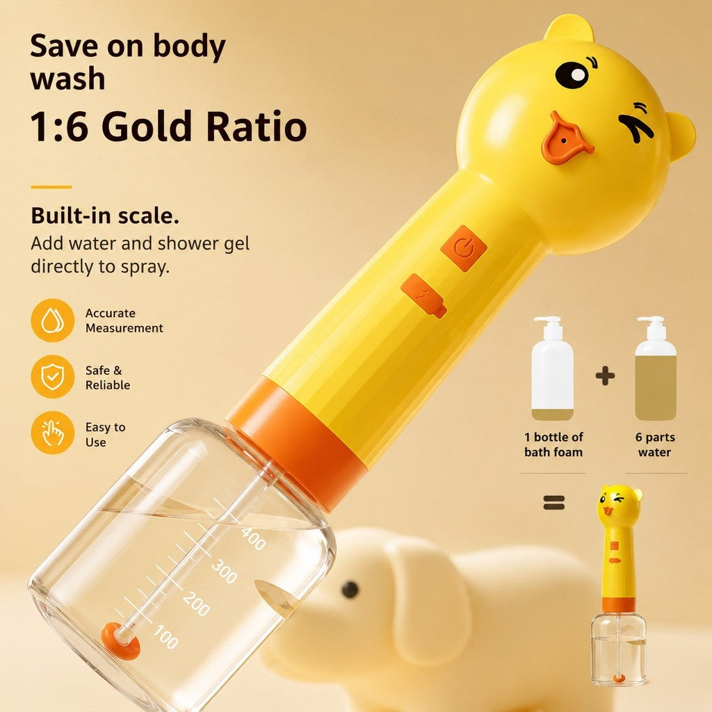 Pet Bath Bubble Machine, USB Rechargeable, One-Press Foam Dispenser, Pet Bathing Supplies