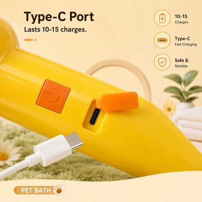 Pet Bath Bubble Machine, USB Rechargeable, One-Press Foam Dispenser, Pet Bathing Supplies