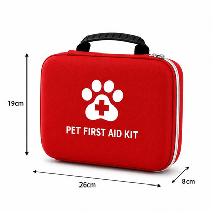 KOPIPETS Pet First Aid Kit 101PCS Emergency Medical Kit for Dogs Cats Travel Home Outdoor EVA Case