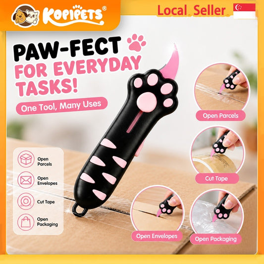 Kopipets Cat Paw Retractable Box Cutter & Keychain